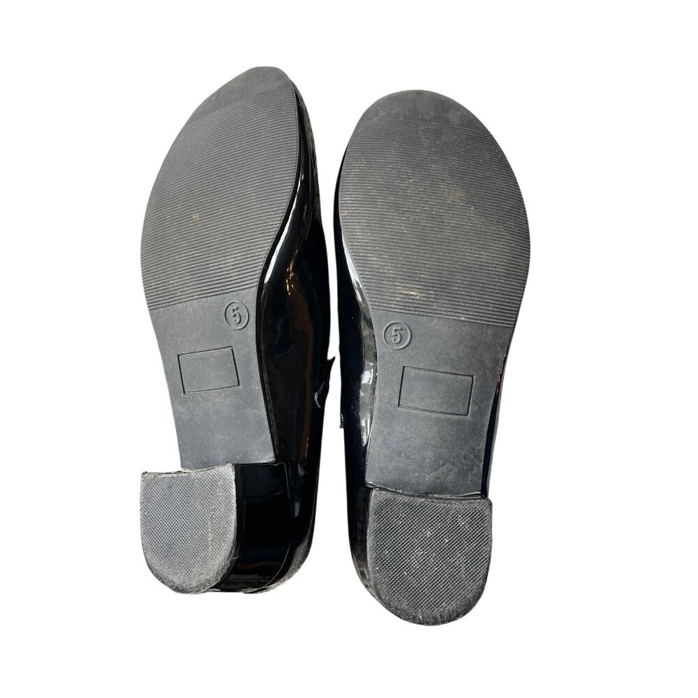 Shoeslocker Girls Mary Jane Shoes Patent Leather Ballerina Flats  Size 5 - Picture 3 of 6